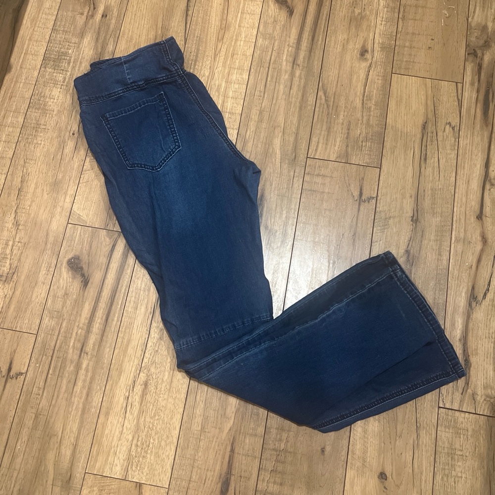 Wide Leg Women's Jeans in Deep Blue